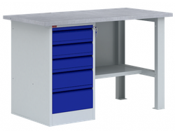 Металлический однотумбовый верстак с драйвером ВП - 3/1.2, ВП - 3, ВП - 3/1.6