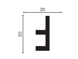 Потолочный плинтус для подсветки DECOR-DIZAYN DD617, из дюрополимера, под покраску, ударопрочный, 2 метра.