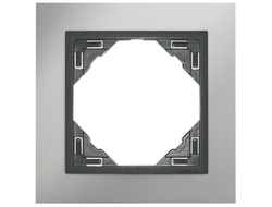 Efapel 90910 TRS, Рамка 1 пост, хром/серый