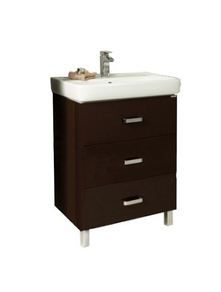 АКВАТОН. Тумба-умывальник "Америна 70 М" 1A1690K1AM430 темно-коричневый, с раковиной Тигода 70