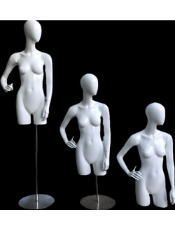 Женский торс 3/4 "белый глянцевый"