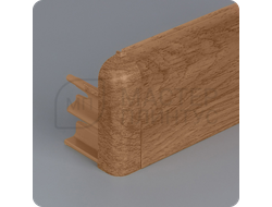 Плинтус из дюрополимера Comfort Classic 80 дуб темный с наружным углом