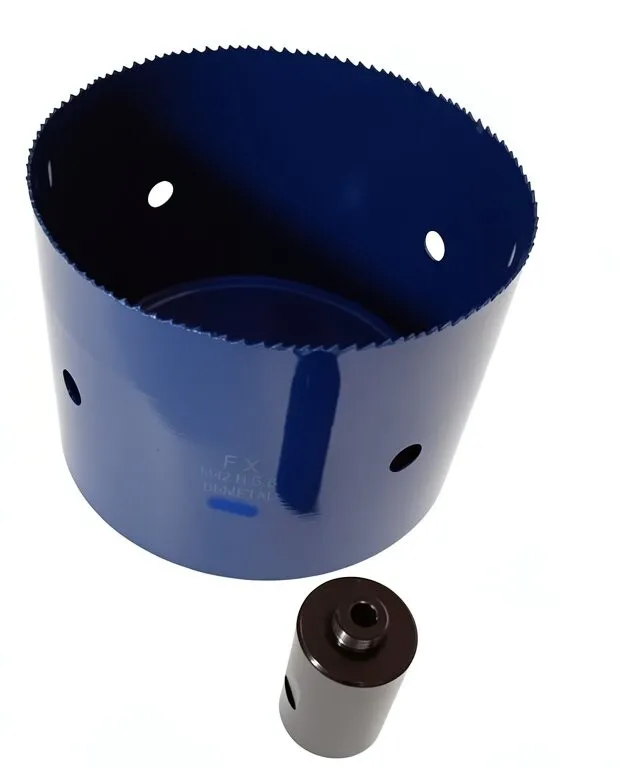 Глубокая биметаллическая коронка с переходником   на 1 1/4 для алмазной дрели