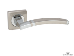 Ручка на квадратном основании  VETTORE R06.157 SN/CP (Сатин/Хром)