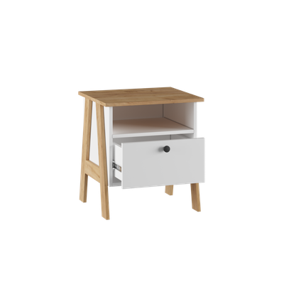 Теодора Тумба ПВШ Белый/Дуб крафт