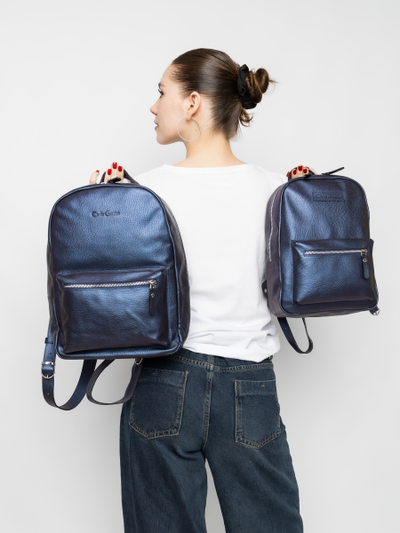 Женский кожаный рюкзак Anzolla Premium indigo (арт. 
3040-56)