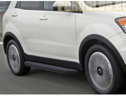 Пороги на Ssang Yong Actyon черные