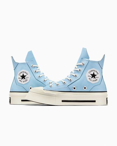Голубые кеды Converse Chuck 70 De Luxe Squared на платформе A07566C купить