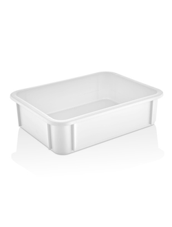 Контейнер для теста 300*400*100 мм. прямой, сплошной, мороз-кий, белый полиэт.(крышка 76806)