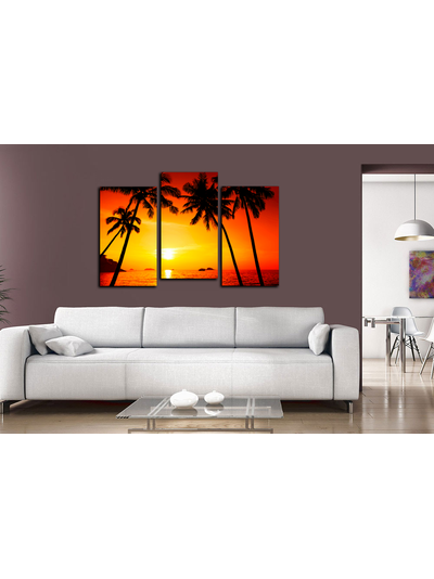 Модульная картина &quot;Райские пальмы&quot;