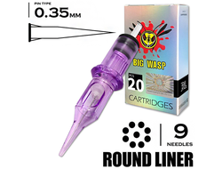 9RL/0,35 mm - Round Liner (BIG-WASP PRESTIGE PURPLE)