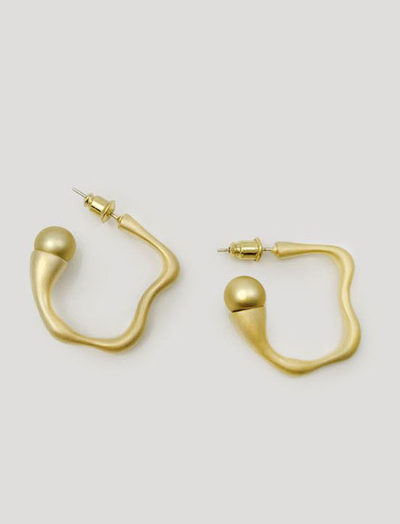 (АРТИКУЛ: 7117/71) СЕРЬГИ ЖЕНСКИЕ, СРЕДНЕГО РАЗМЕРА, ЦВЕТ МЕТАЛЛА "МАТОВОЕ ЗОЛОТО"