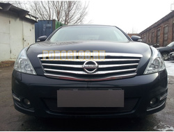 Защита радиатора Nissan Teana II 2008-2013 black PREMIUM