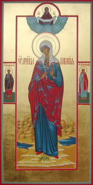 Виктория Никомидийская, Святая мученица. Рукописная мерная икона.
