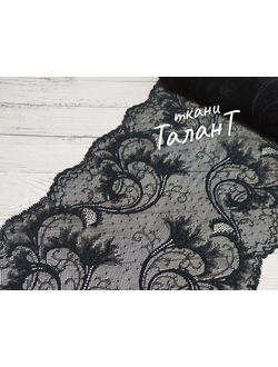 Стрейч кружево Графит