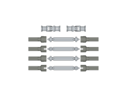 !АНАЛОГ! Universal Joints/ 4x 2405, 8x92906, 2x62520c01, n/a (UJ1) / 14 шт.