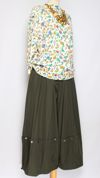 ДЖЕМПЕР ХЛОПОК "СТОЙКА МЕЛКИЕ ЦВЕТЫ" белый до р.52