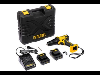 Дрель-шуруповерт аккумуляторная CDL-12-02BM, Li-Ion, 12 В, 2 акк. Denzel [56680]
