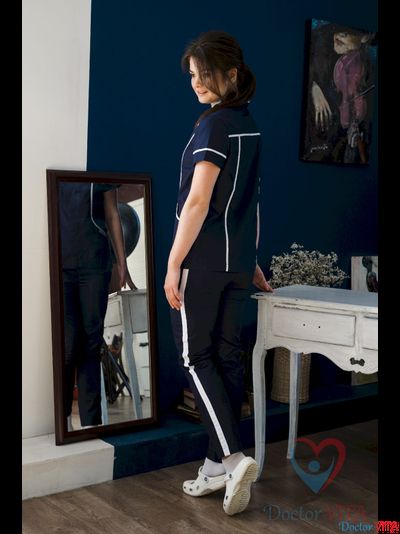 Брюки синие с белыми лампасами IvaMED