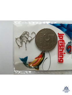 Крючок №5 на корюшку (10 шт, белый)