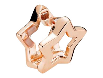 Клипса Звезда из сплава, покрытого розовым золотом 14К Артикул: 787544