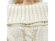 Платье-свитер кремового цвета, подходит для пышки. (1737)