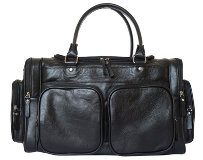 Кожаная дорожная сумка Bufaloro black (арт. 4012-01)