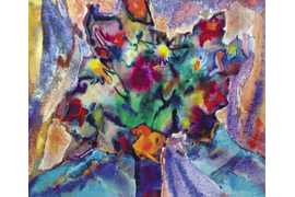 «Букет полевых цветов», 1975 г., бумага, акварель, гуашь 49х59