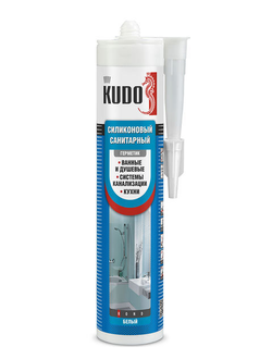 Герметик КУДО силиконовый санитарный белый 280 мл