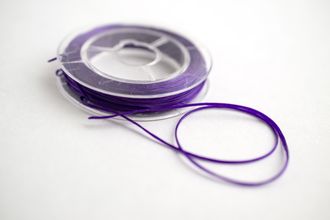 шнур эластичный, диаметр-0,8 мм, длина-10 м, цвет-фиолетовый
