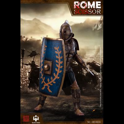 Римский гладиатор скисор (арбелас) в золотой броне - Коллекционная ФИГУРКА 1/6 Imperial Army Hunting Ground Fighter SCISSOR Gold Edition (HH18035) - HHMODEL &amp; HAOYUTOYS