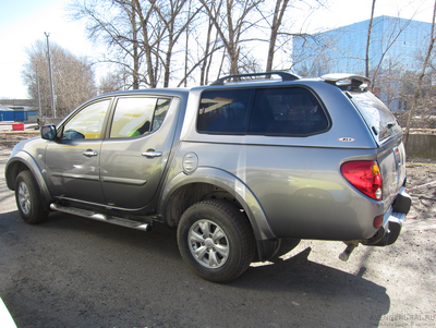 Кунг SJS на Mitsubishi L200 удлиненный кузов 2013-2014-2015 г.в. цвет тёмно-серый U17