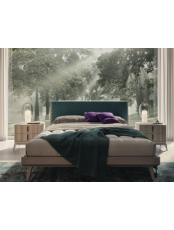 КРОВАТЬ FREYA ИЗГОЛОВЬЕ ВЕЛЮР РОМБ (180*200) GC6150/180 GIULIACASA