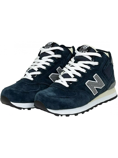New Balance 574 High Blue Reflective с мехом мужские