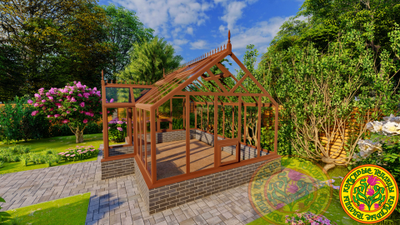 Английская теплица с холлом ЕЛИЗАВЕТА L 5х4