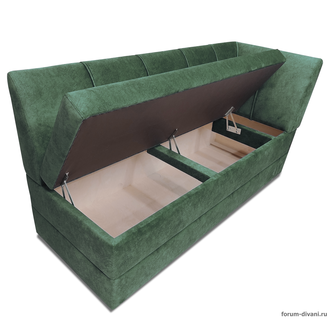 Кухонный ДИВАН "ФОРУМ-8" с боковой спинкой, Зеленый Правый