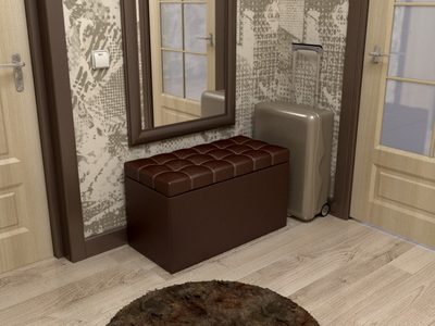 Пуфик "Квадро" тип 2 с ящиком для прихожей