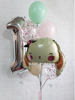 Сет "Заюша" (7 шариков + 1 цифра)