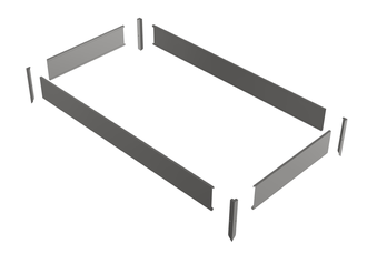 Грядка оцинкованная 1,5 х 0,7 х 0,16