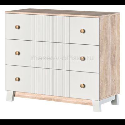 ЗБР074 Комод 3 ящика Ланзетти. Размер: 992*841*422