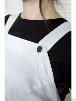 Фартук белый IvaMed с карманами