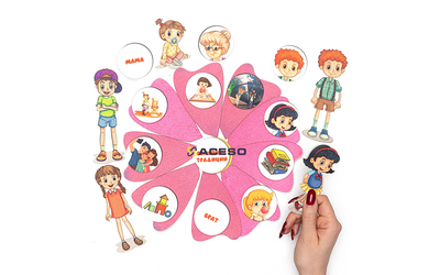 Моя семья фетр (86дет) Многоразовая красочная аппликация