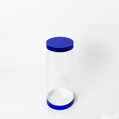 Коробка для торта JUST.Синяя. Диаметр 12,5 см, Высота 28 см, Упаковка 10 штук