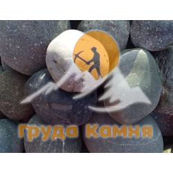 Галька круглая синяя речная, фракция 150-200 мм