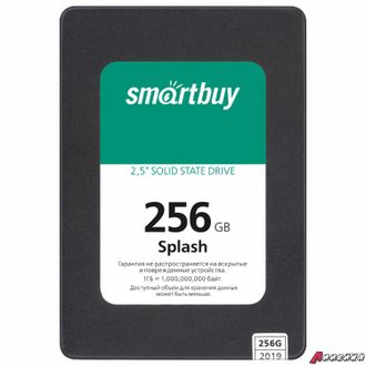 Твердотельный накопитель SSD SMARTBUY Splash 256GB, 2,5&quot;, SATA III, черный, SBSSD-256GT-MX902-25S3. 513606