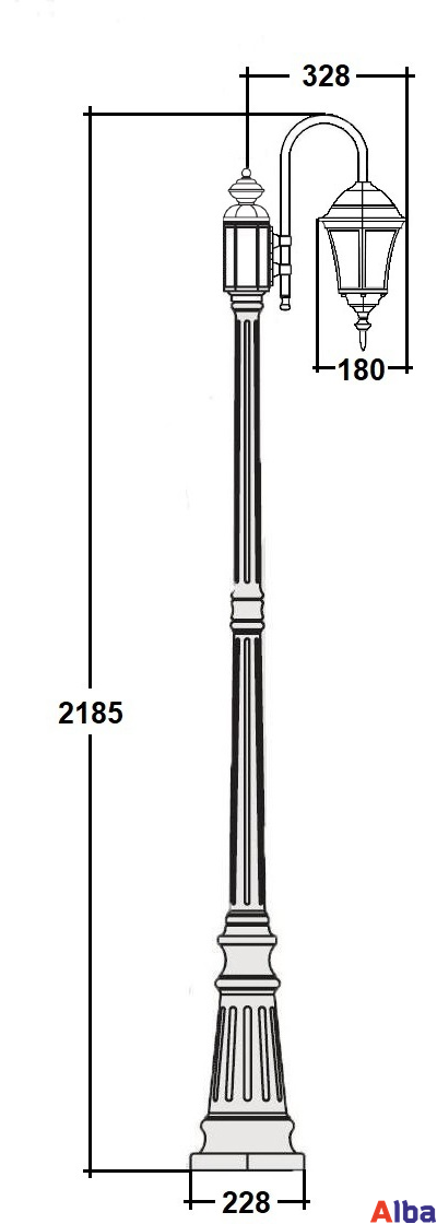 Парковый светильник Astoria 1s 91309S/10 down Gb