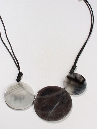 Колье "Три круга" серое