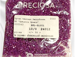 Темно-сиреневый прозрачный бисер