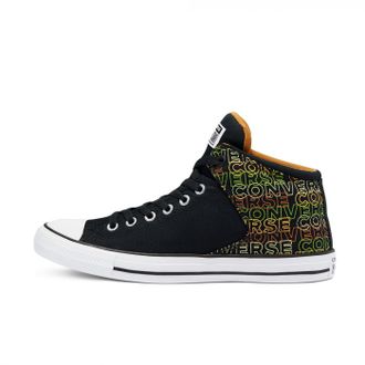 Кеды Converse Chuck Taylor All Star High Street Wordmark Printed черные высокие мужские