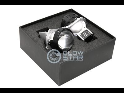 Светодиодные билед модули Aozoom с лазером ALPD-03 (NEW) Golden Knight 3.0 дюйма, 8600Lm, 6000K, 50/56W (комплект, 2шт)